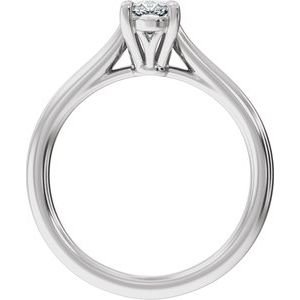 14K White Gold — 1 Ctw Lab-Grown Diamond Engagement Ring