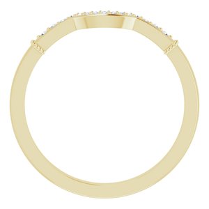 14K Yellow Gold — .05 Ctw Natural Diamond Matching Band