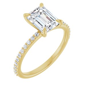 14K Yellow Gold — 1 9/10 Ctw Lab-Grown Diamond Engagement Ring
