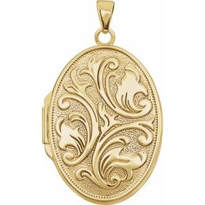 14K Yellow Gold — Oval Locket