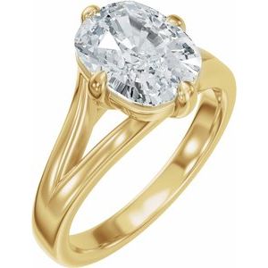 14K Yellow Gold — 2 Ctw Lab-Grown Diamond Engagement Ring