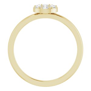14K Yellow Gold — 1/5 Ctw Natural Diamond Stackable Ring