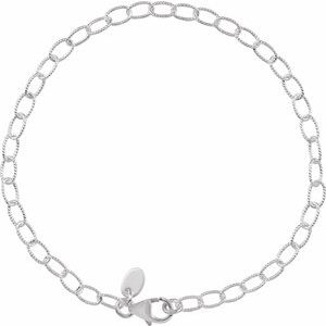 Sterling Silver — Knurled Cable Chain