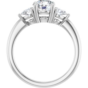14K White Gold — 1 1/4 Ctw Lab-Grown Diamond Engagement Ring