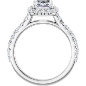 14K White Gold — 2 1/2 Ctw Lab-Grown Diamond Engagement Ring