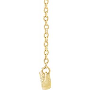 14K Yellow Gold — 1/2 Ctw Natural Diamond Bar Necklace
