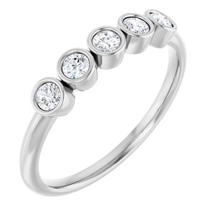14K White Gold — 1/3 Ctw Natural Diamond Ring