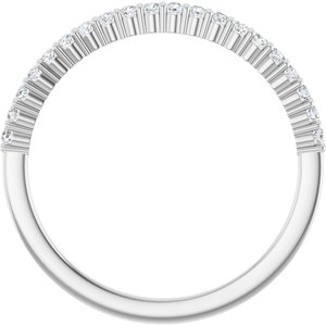 14K White Gold — 1/6 Ctw Natural Diamond Anniversary Band