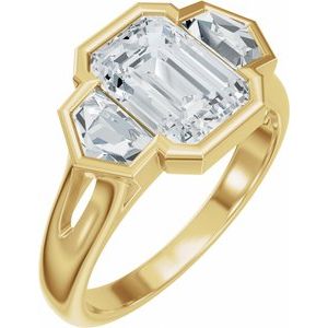 14K Yellow Gold — 2 5/8 Ctw Lab-Grown Diamond Engagement Ring