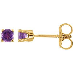 14K Yellow Gold — Youth Earrings With Backs