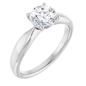 14K White Gold — 1 Ctw Lab-Grown Diamond Engagement Ring
