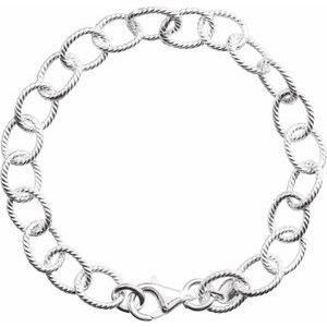 Sterling Silver — Knurled Cable Chain