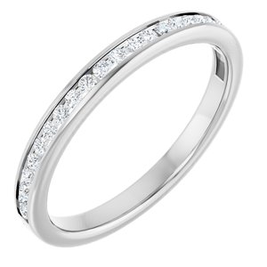 14K White Gold — 1/5 Ctw Natural Diamond Anniversary Band