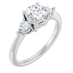 14K White Gold — 1 1/4 Ctw Lab-Grown Diamond Engagement Ring