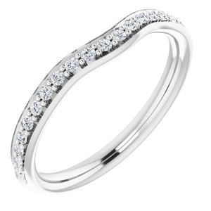 14K White Gold — 1/5 Ctw Natural Diamond Band