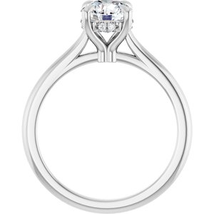 14K White Gold — 1 Ctw Lab-Grown Diamond Engagement Ring