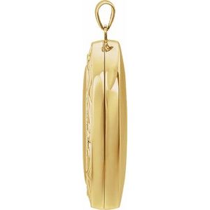 14K Yellow Gold — Engravable Oval Locket