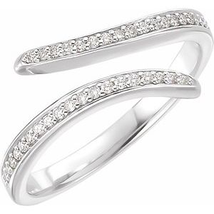 14K White Gold — 1/8 Ctw Natural Diamond Ring