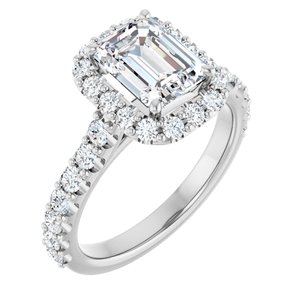 14K White Gold — 2 1/2 Ctw Lab-Grown Diamond Engagement Ring