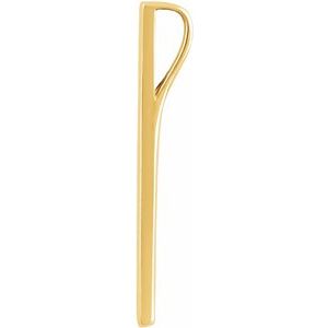 14K Yellow Gold — Bar Pendant