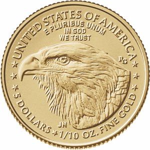 22K Yellow Gold — 2026 1/10 Oz American Gold Eagle Coin