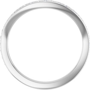 14K White Gold — 1/4 Ctw Natural Diamond Stackable Band