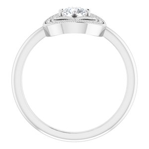 14K White Gold — 1/3 Ctw Natural Diamond Ring