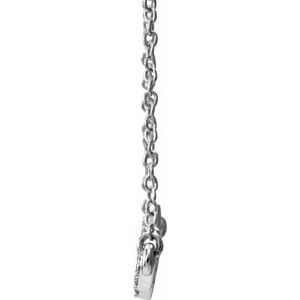 14K White Gold — 1/6 Ctw Natural Diamond Heartbeat Necklace