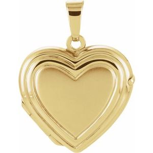 14K Yellow Gold — Heart Shape Locket