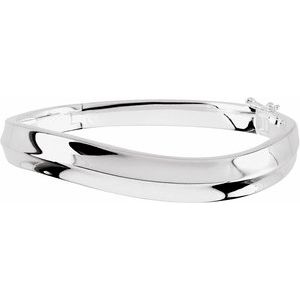 Sterling Silver — Hinged Bangle Bracelet