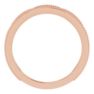14K Rose Gold — 1/8 Ctw Natural Diamond Stackable Ring