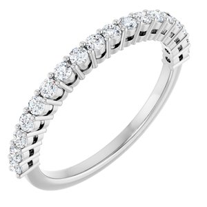 14K White Gold — 1/3 Ctw Natural Diamond Anniversary Band