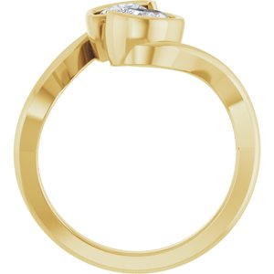 14K Yellow Gold — 1 1/2 Ctw Lab-Grown Diamond Engagement Ring
