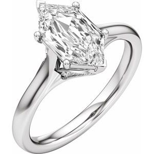 14K White Gold — 2 1/6 Ctw Lab-Grown Diamond Engagement Ring