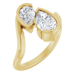 14K Yellow Gold — 1 1/2 Ctw Lab-Grown Diamond Engagement Ring