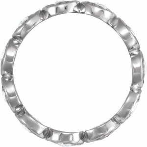 14K White Gold — 7/8 Ctw Natual Diamond Eternity Band