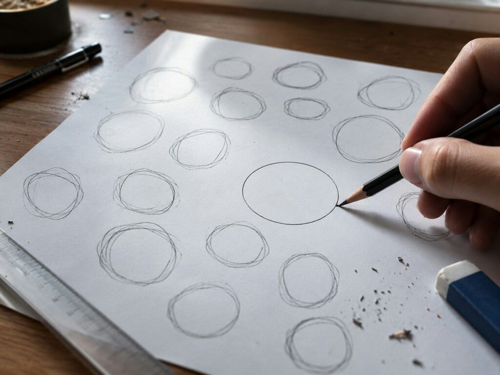 Pencil sketches of ring designs