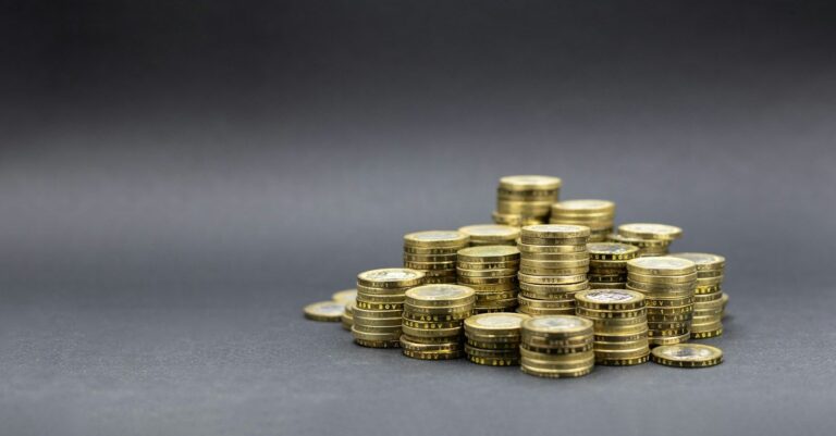 Stacks of gold coins